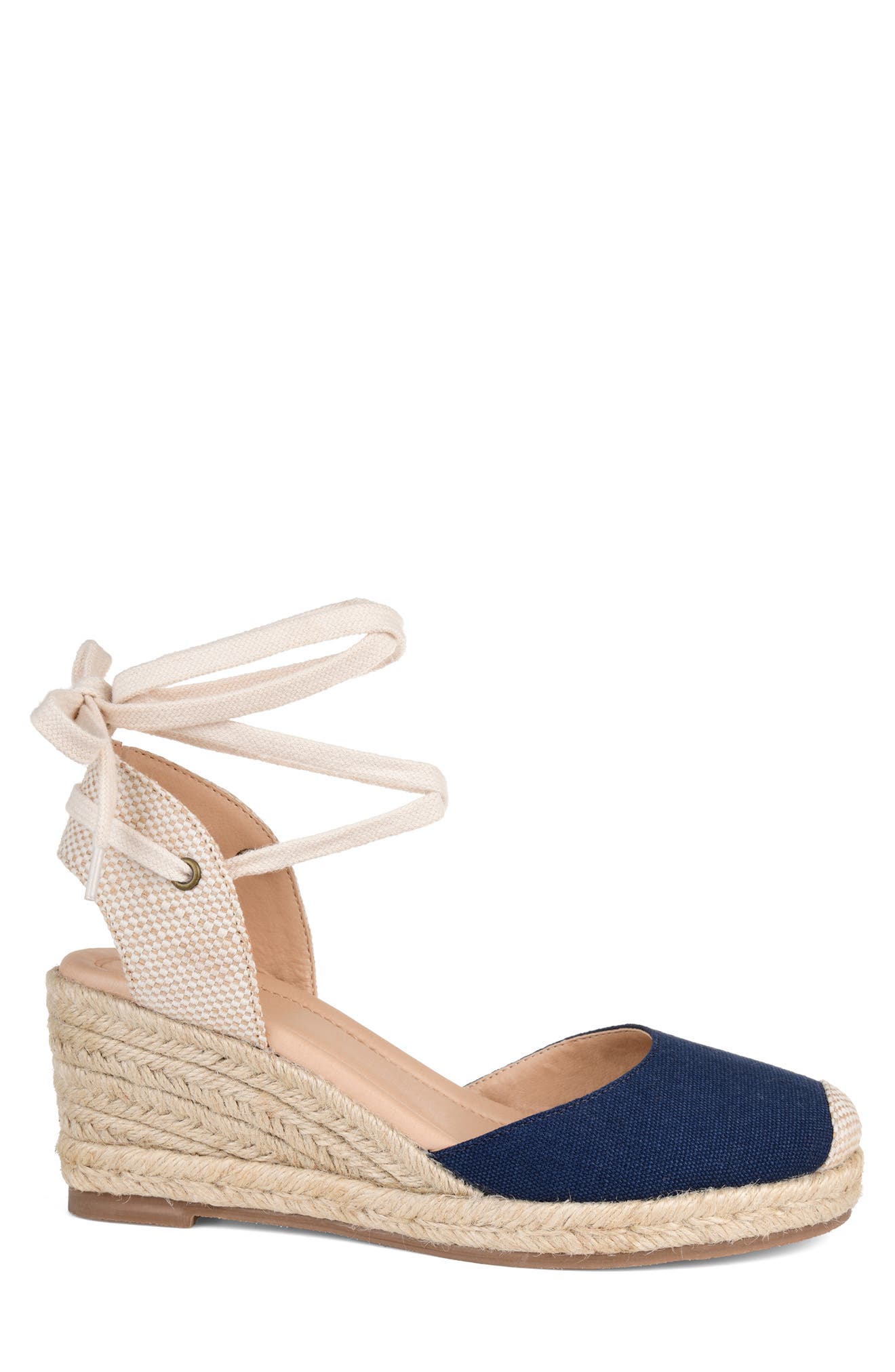 Monte Espadrille Ankle Strap Wedge Sandal, Alternate, color, BLUE