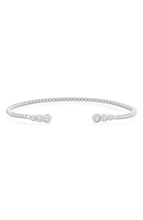 Graduated Cubic Zirconia Bangle Bracelet