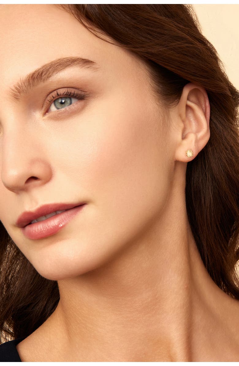 Oradina 14K Yellow Gold Sunny Day Studs, Alternate, color, Yellow Gold