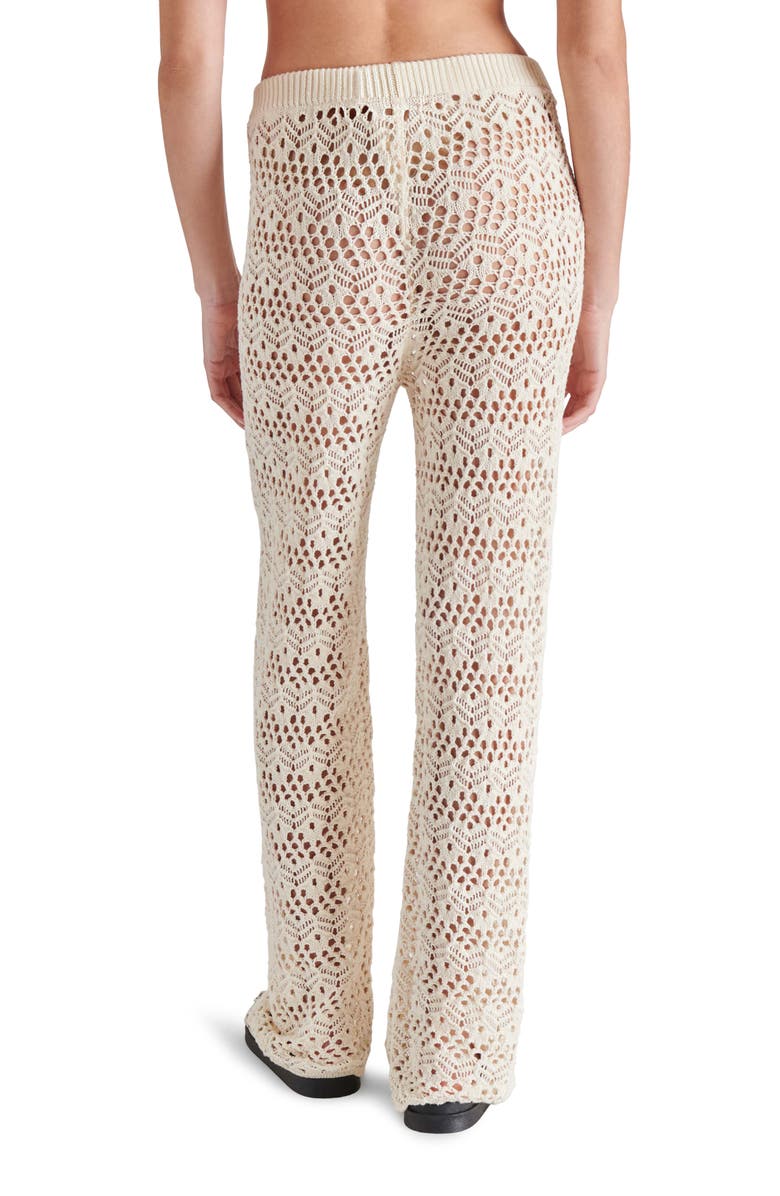Steve Madden Eddie Open Stitch Flare Pants, Alternate, color, Natural