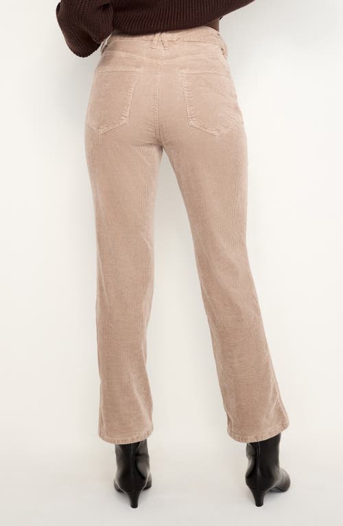 Good American Good Curve High Waist Straight Leg Corduroy Pants In Flax001