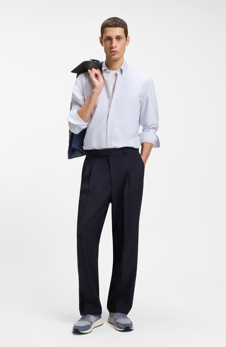 BOSS Liam Cotton Button-Up Shirt, Alternate, color, Light/ Pastel Purple