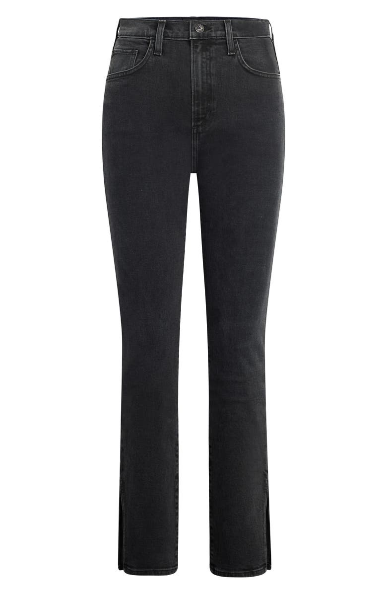 Favorite Daughter The Valentina Side Slit High Waist Straight Leg Tower Jeans, Alternate, color, Boulder
