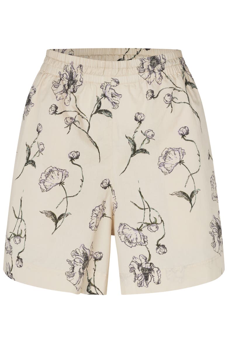 Mapeyora Crinkle Cotton Floral Shorts, Alternate, color, Lavender