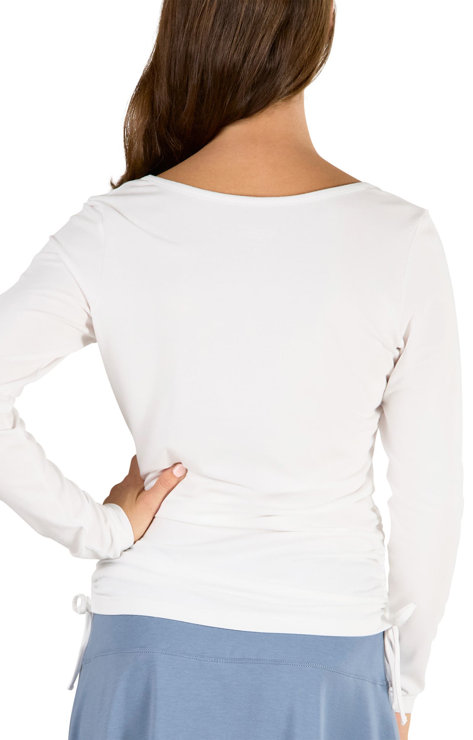 Long Sleeve Ruched Everyday Tee - image 4