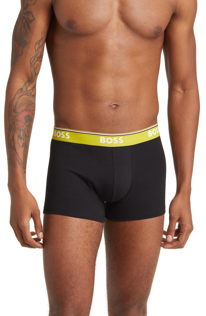 BOSS 3-Pack Stretch Cotton Trunks, Main, color, 