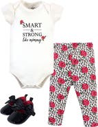 Little Treasure Little One's Cotton Outfit Set Bodysuit, Pants, and Matching Shoes