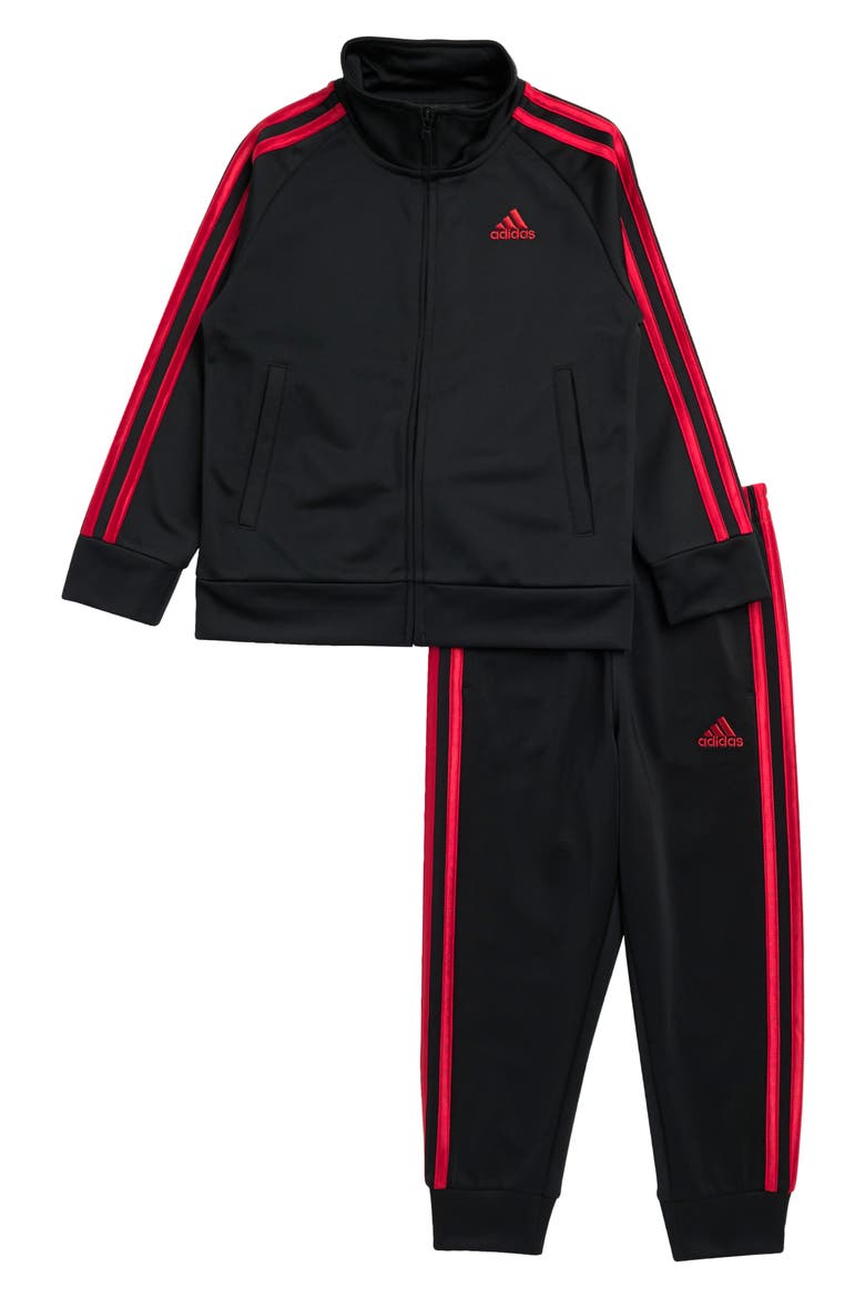 Kids' Core Classic Tricot Track Jacket & Pants Set, Main, color, BLACK/RED