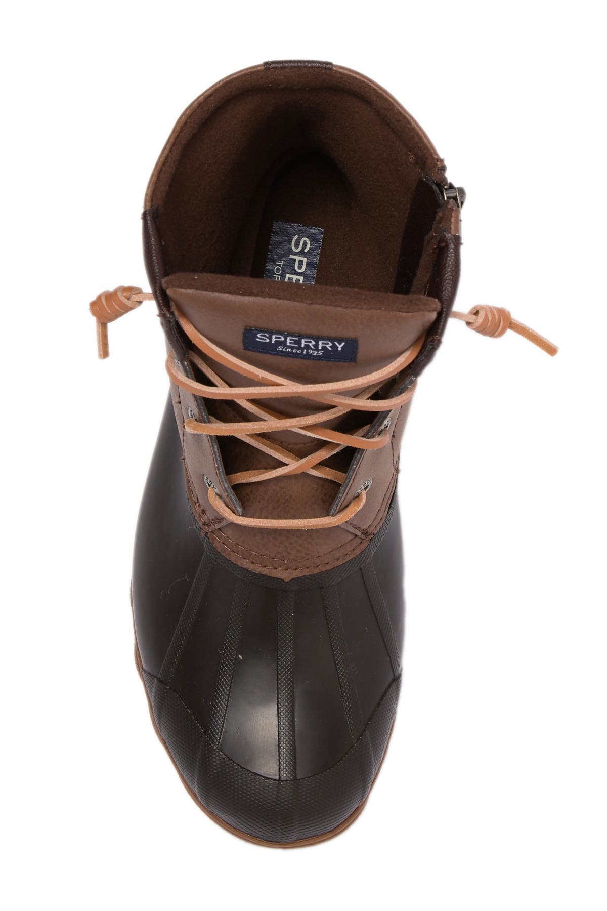 Syren Gulf Waterproof Lace Up Duck Boot, Alternate, color, BROWN