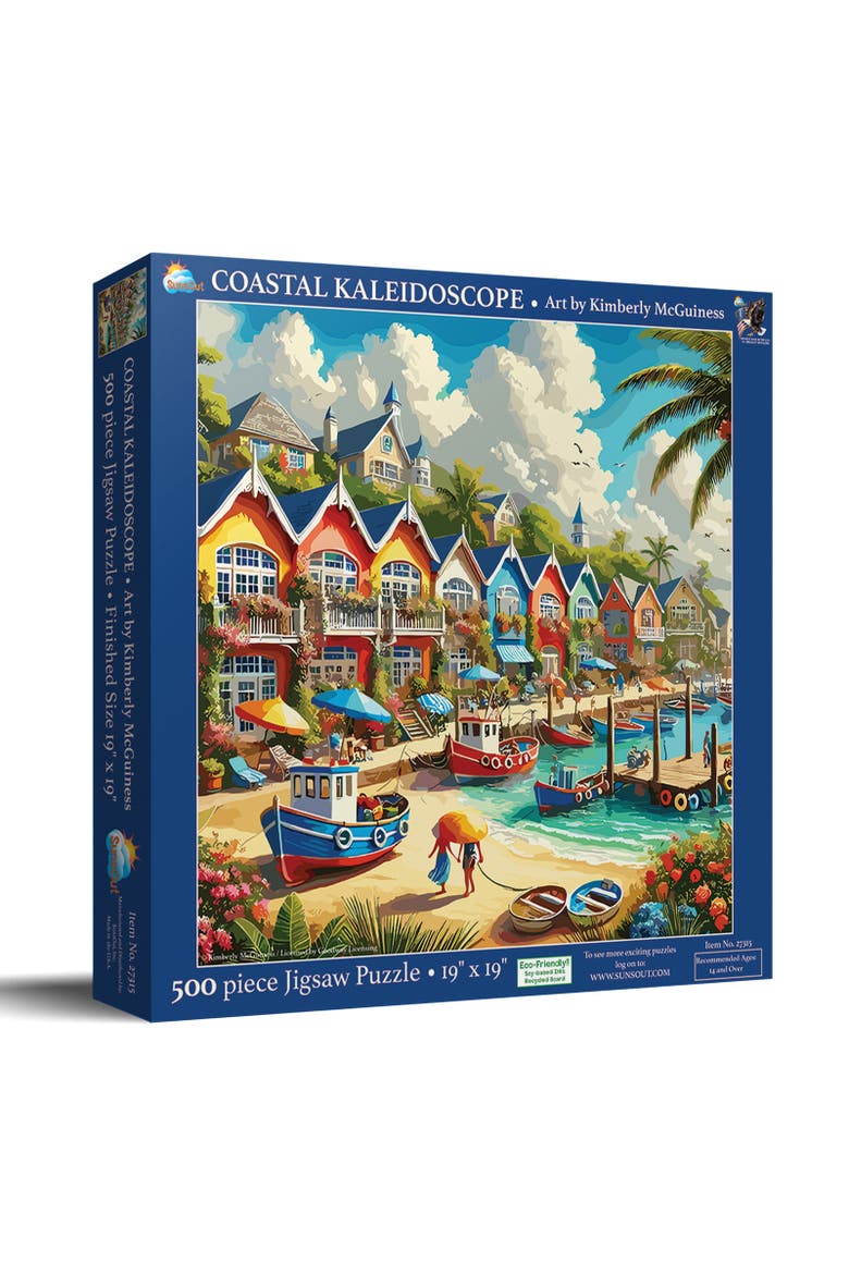 Coastal Kaleidoscope 500 piece Jigsaw Puzzle for Adults, Main, color, Multicolor