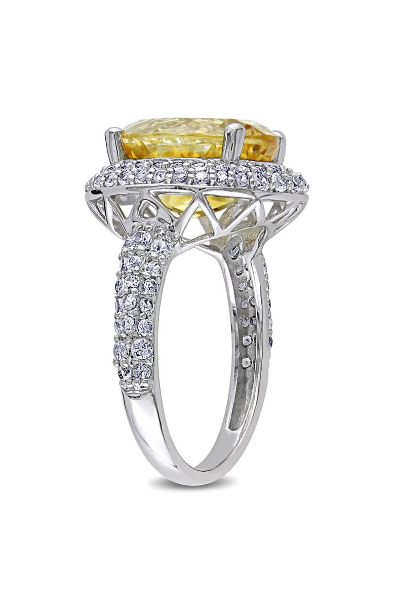 Julianna B. Gemstone & White Sapphire Double Halo Ring, Alternate, color, Citrine