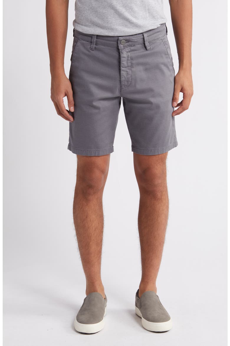 Arizona Flat Front Stretch Cotton Blend Shorts, Main, color, STORMY COOLMAX