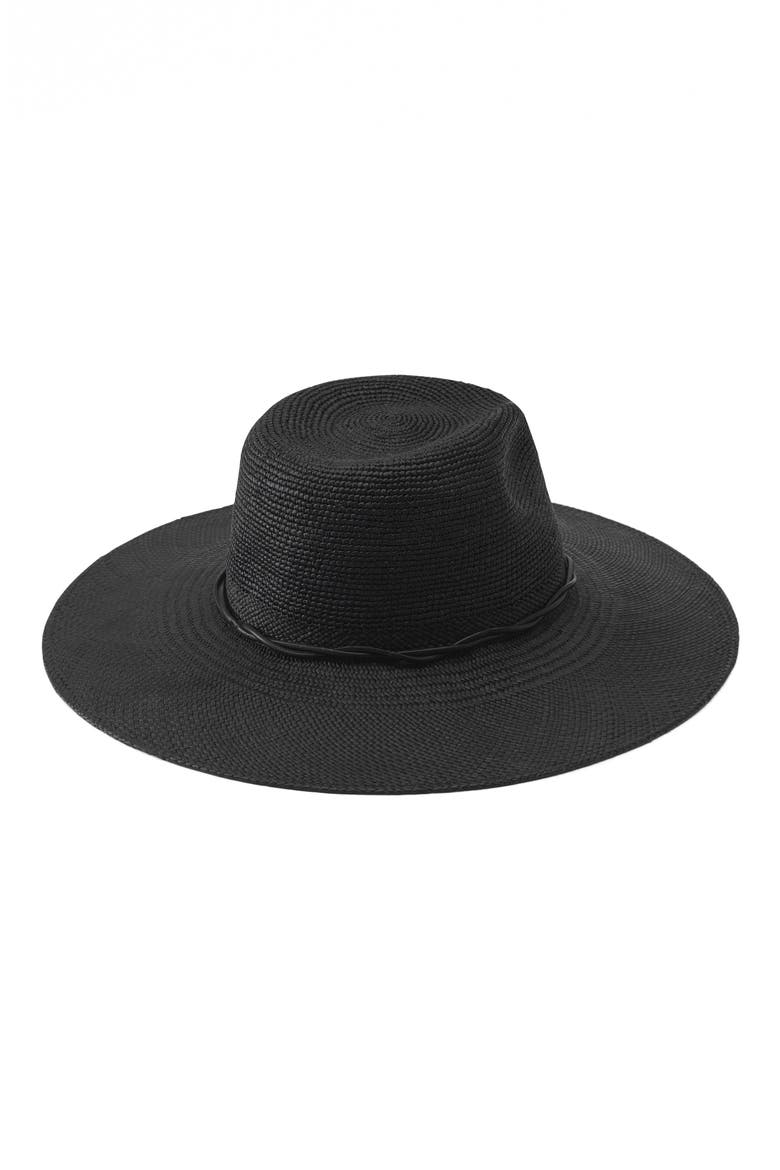 Ishtar Straw Fedora, Alternate, color, CHARCOAL