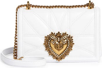 Dolce & Gabbana DEVOTION ハートロゴ ショルダーバッグ Dolce&Gabbana Devotion Logo Heart Lambskin Crossbody Bag