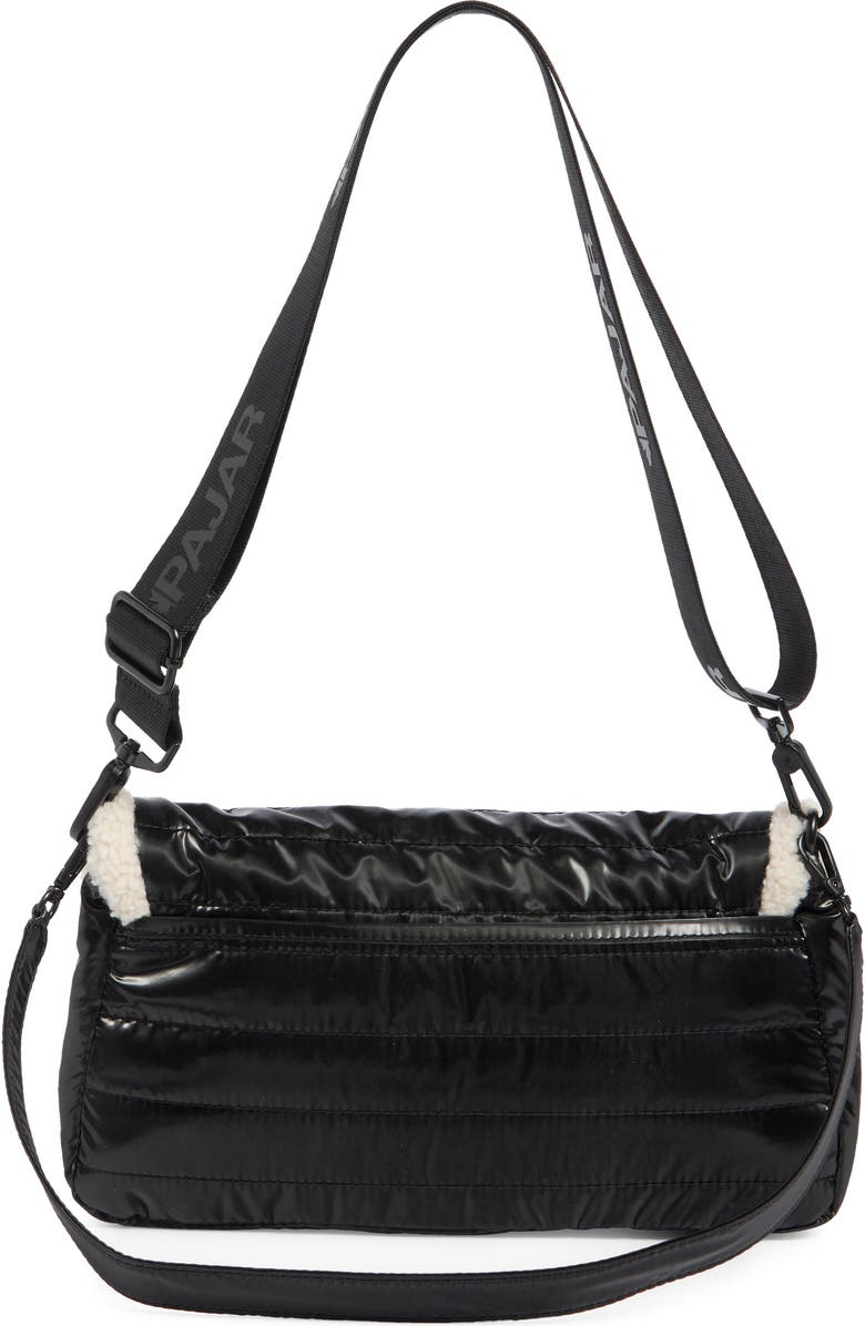 Pajar Quilted Faux Shearling Shoulder Bag, Alternate, color,