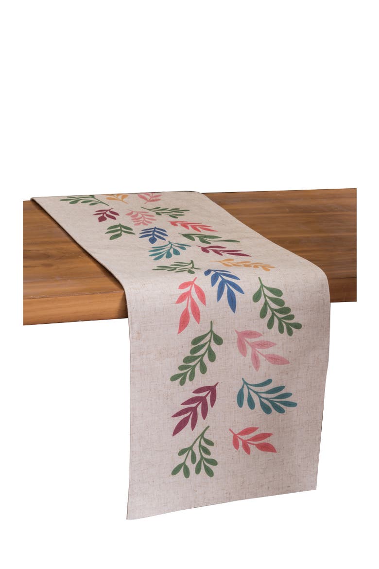 Springtime Blooms Graphic Print Table Runner 13" x 72", Alternate, color, Pink