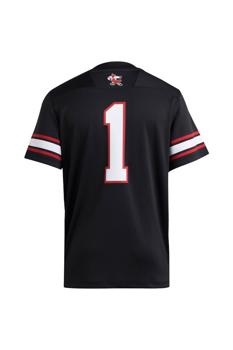 Men's adidas #1 Black Louisville Cardinals Premier Strategy Jersey, Alternate, color, Black