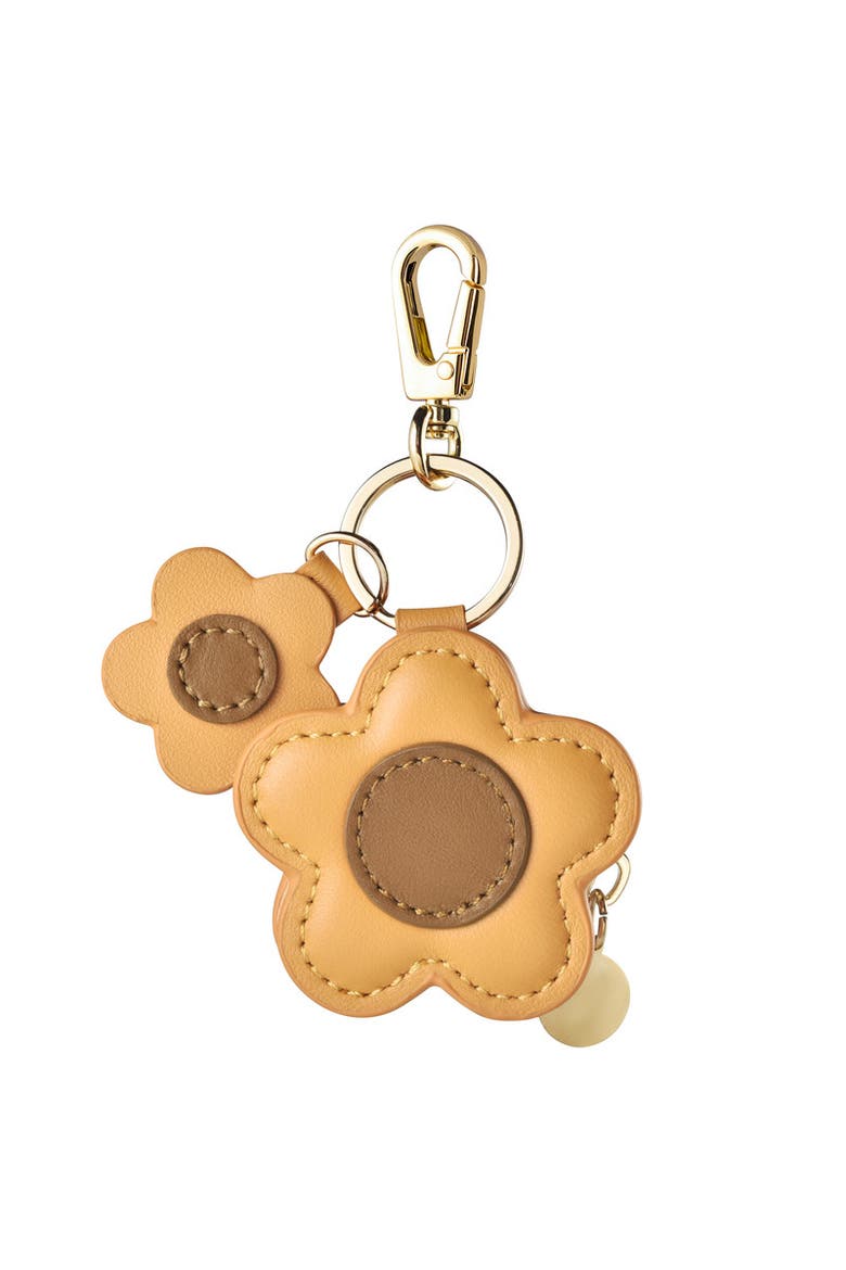 Flower Bag Charm for Airtag®, Main, color, Brown
