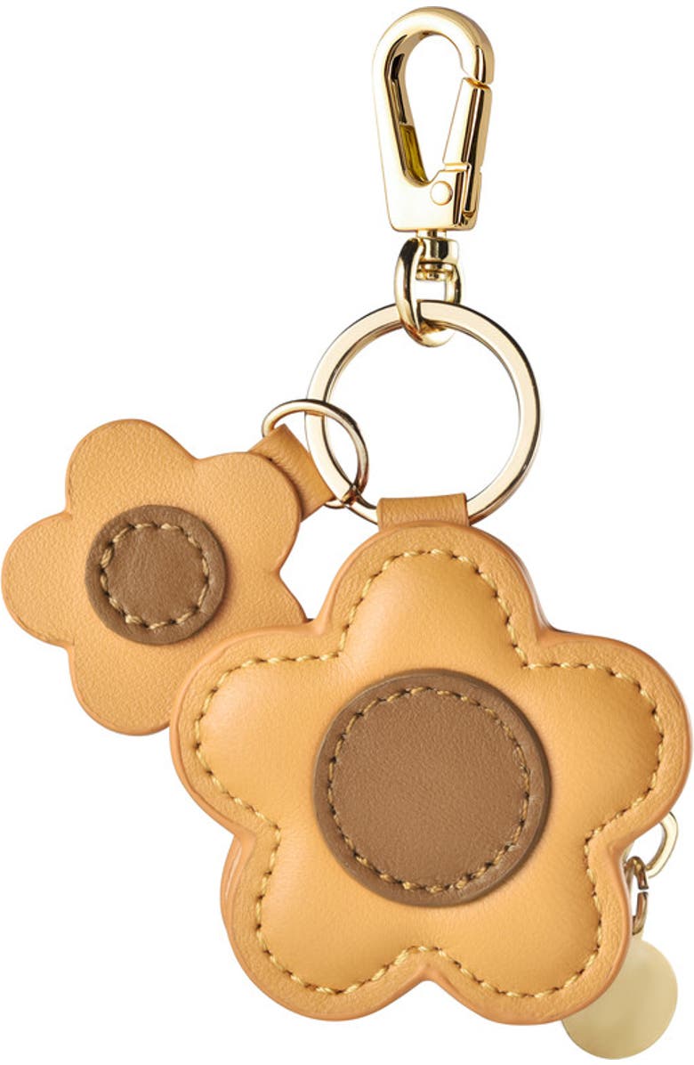 Posh Tech Flower Bag Charm for Airtag<sup>®</sup>, Main, color, Brown
