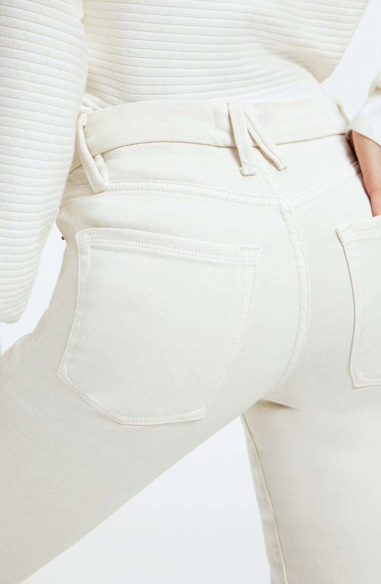 Good American Good Classic High Waist Straight Leg Jeans, Alternate, color, Bone001