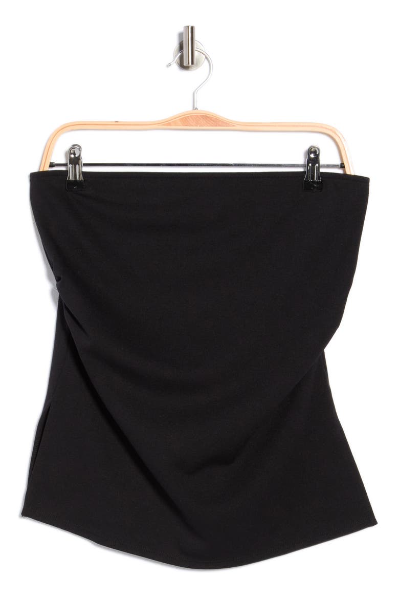 Split Hem Tube Top, Alternate, color, BLACK