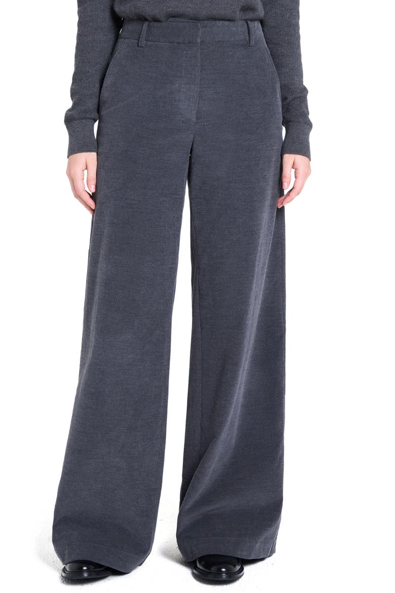 Dylan Cotton & Cashmere Corduroy Pants, Main, color, CHARCOAL HEATHER GREY