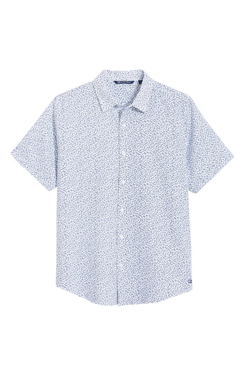 Cutter & Buck Windward Mineral Short Sleeve Button-Up Shirt, Main, color, 