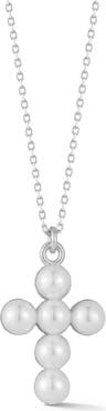 GLAZE JEWELRY Pearl Cross Pendant Necklace
