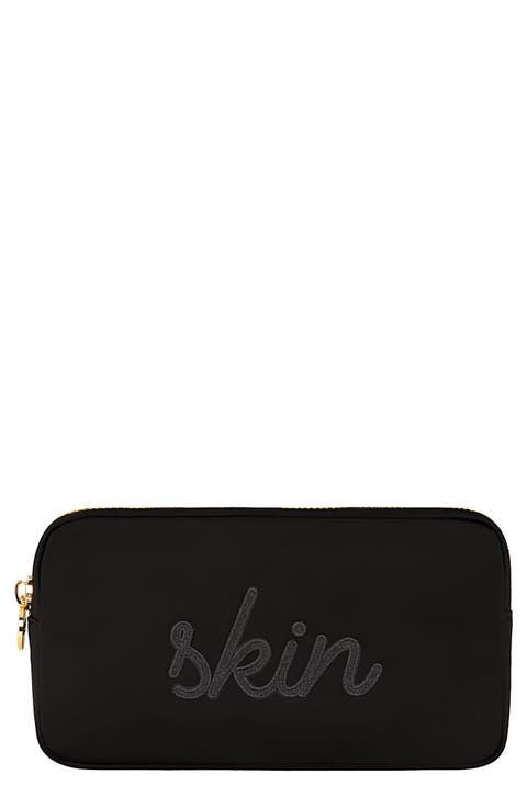 Small Skin Embroidered Nylon Pouch