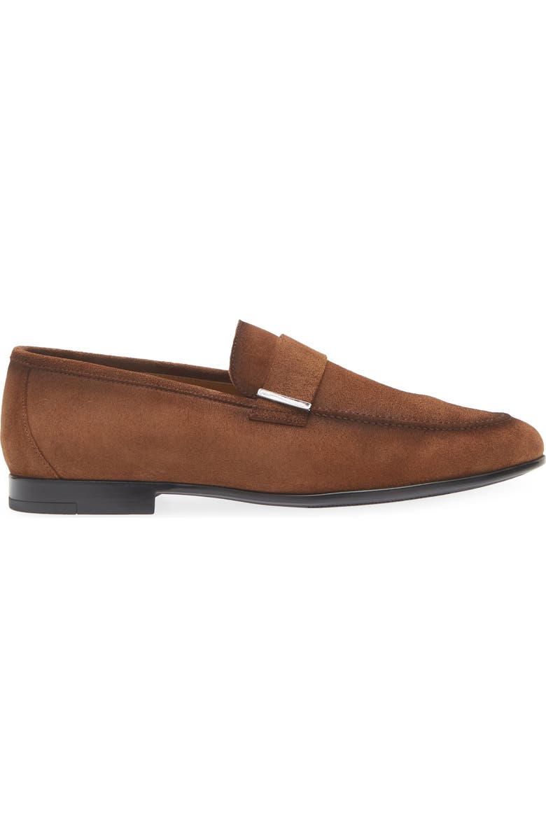 TO BOOT NEW YORK Blanton Suede Apron Toe Loafer, Alternate, color, Marrone