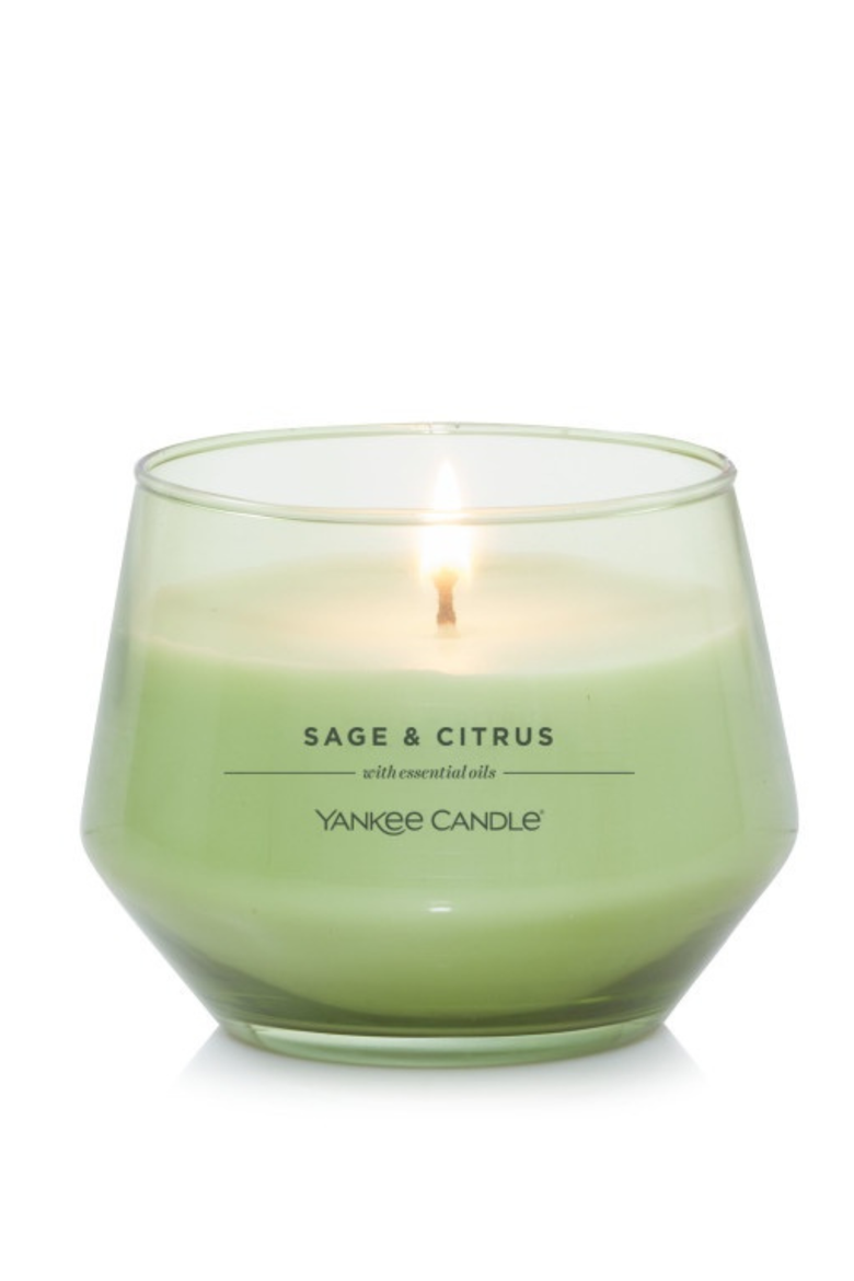 Sage & Citrus Studio Candle with Essential Oils, Set of 2, Alternate, color, Green