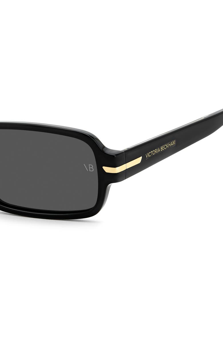 Victoria Beckham 1012 Rectangular Sunglasses, Alternate, color, Black/ Grey