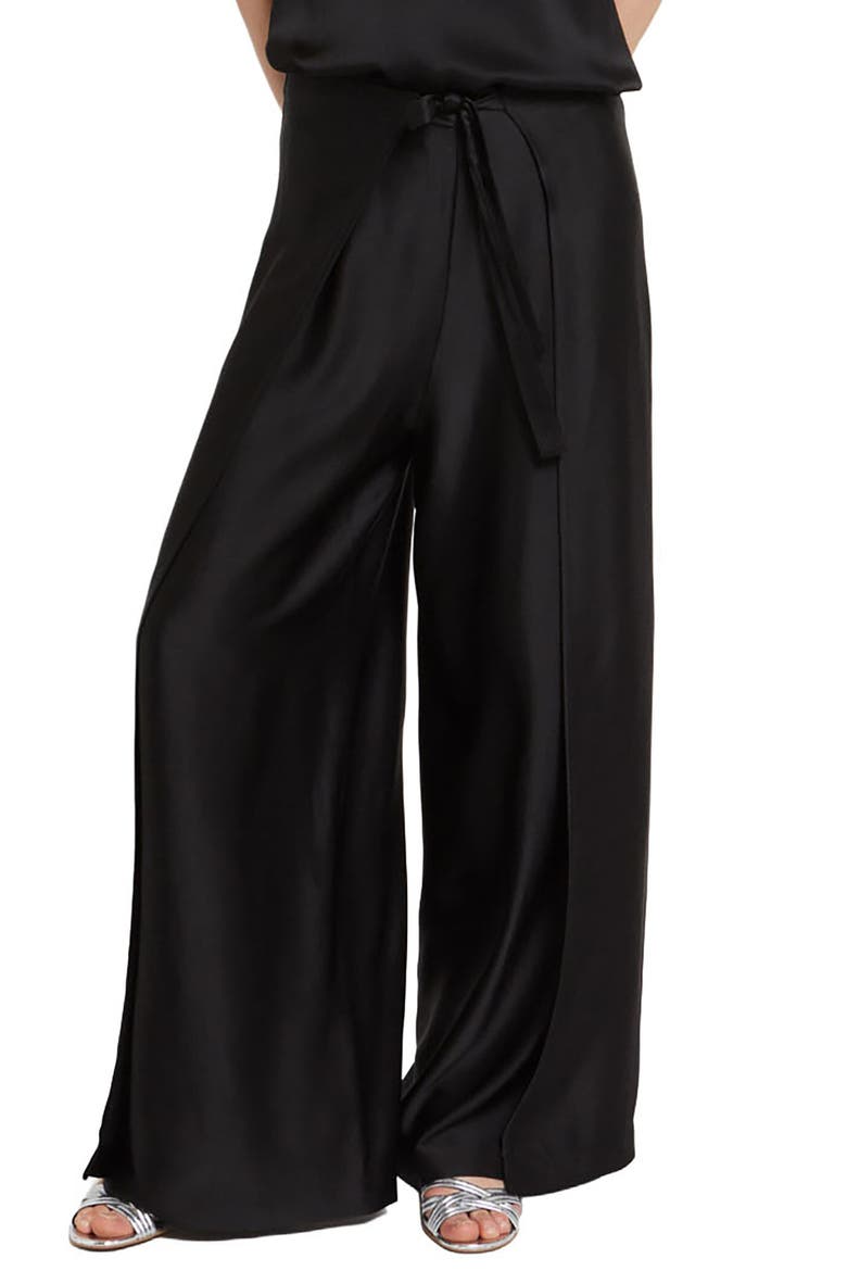 Viscose Sarong Trousers, Main, color, Black