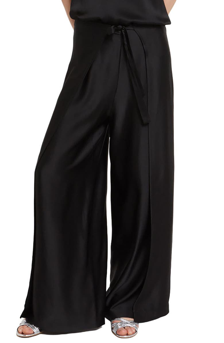 ottod'Ame Viscose Sarong Trousers, Main, color, Black