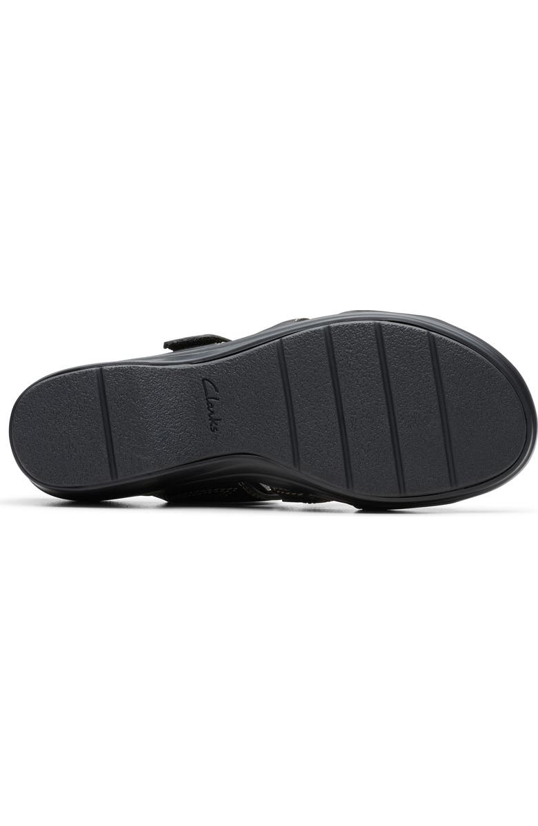 Clarks<sup>®</sup> Tuleah Jane Slide Sandal, Alternate, color, Black Leather