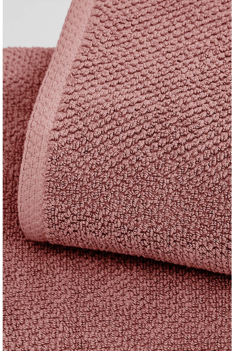 Cotton 6-Pack Textured Washcloths, Alternate, color, DESERT ROSE
