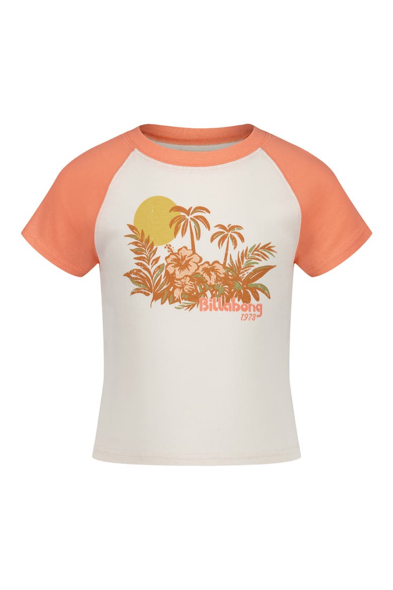 Kids' Retro Tropics Colorblock Cotton Graphic T-Shirt, Main, color, DESERT FLOWER