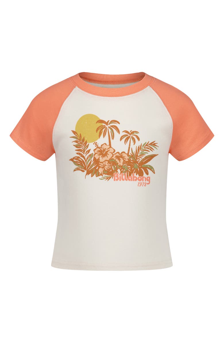 Billabong Kids' Retro Tropics Colorblock Cotton Graphic T-Shirt, Main, color, Desert Flower