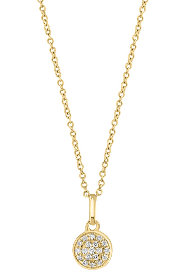 Diamond Pavé Pendant Necklace - 0.10ctw, Alternate, color, YELLOW GOLD