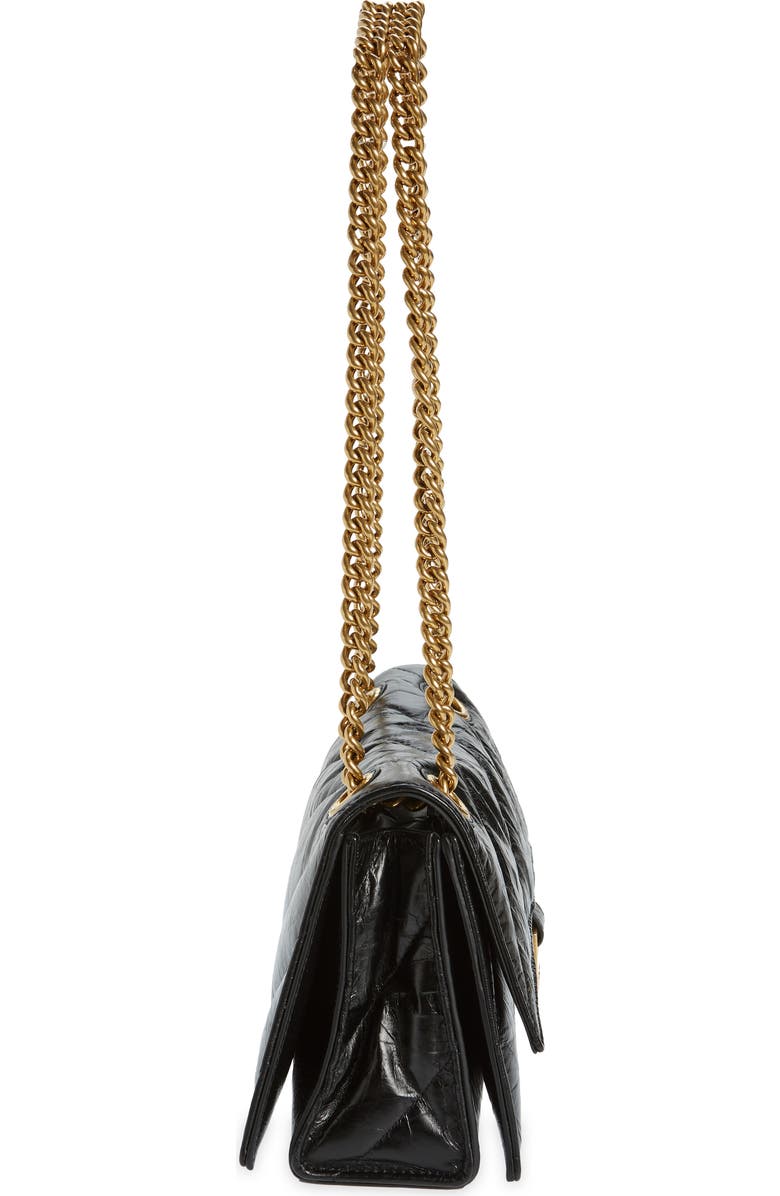 Balenciaga Crush Quilted Leather Shoulder Bag, Alternate, color,