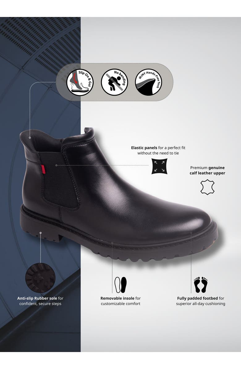 Marc Joseph New York Hudson Yards 2.0 Hands Free Technology Leather Chelsea Boot, Alternate, color, Black Napa Leather