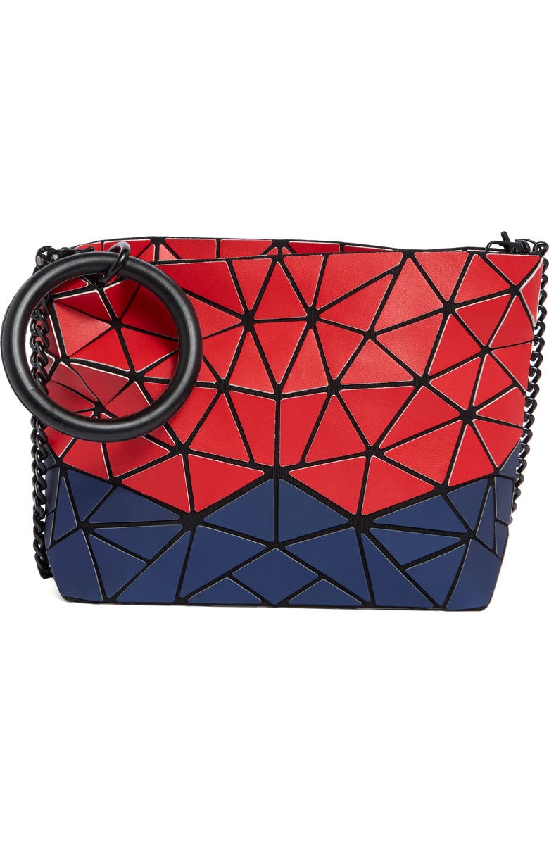 PATRIZIA LUCA Geometric Crossbody Bag, Main, color, Matte Red/Blue