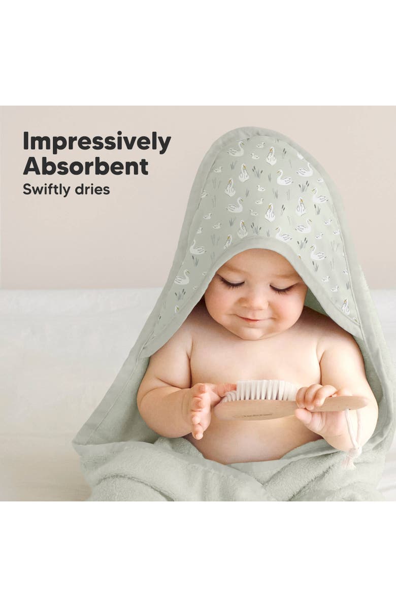 KeaBabies Luxe Baby Hooded Towel, Alternate, color, Serenity