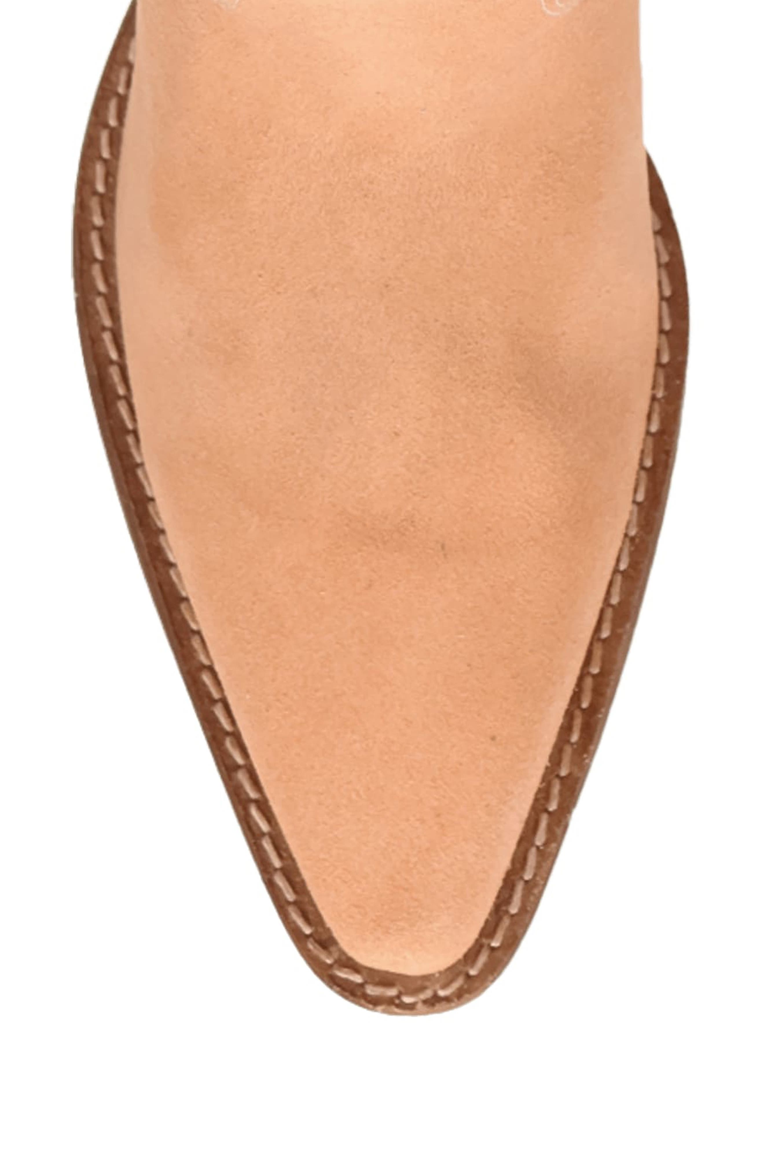 Star Power Fringe & Stud Western Boot, Alternate, color, PEACH