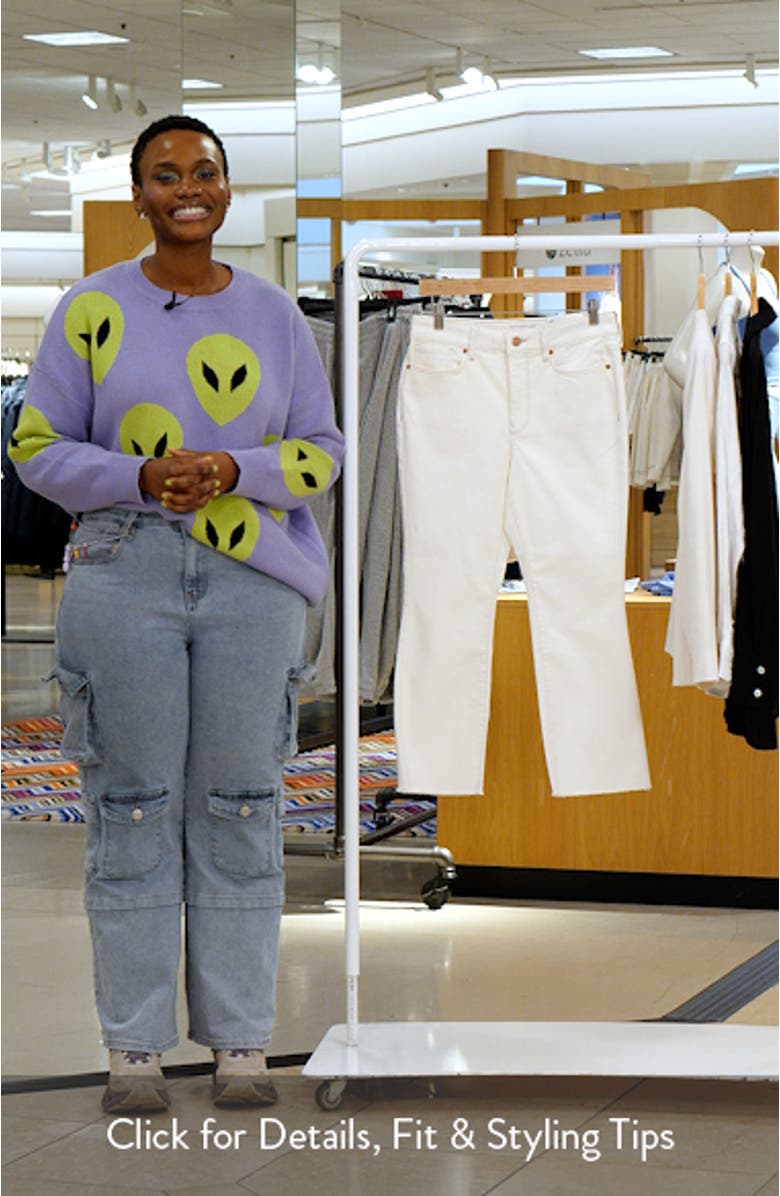 Cool Embrace<sup>®</sup> Raw Hem Ankle Slim Bootcut Jeans, sales video thumbnail