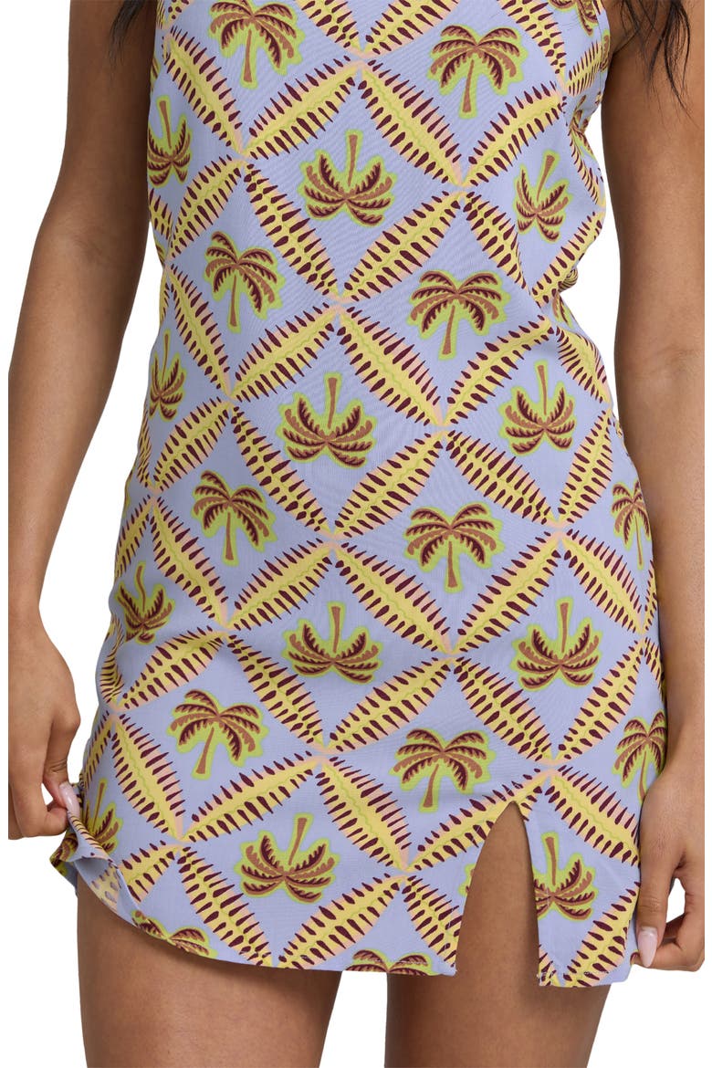 Tidal Crush Palm Tree Minidress, Alternate, color, TWILIGHT BLUE
