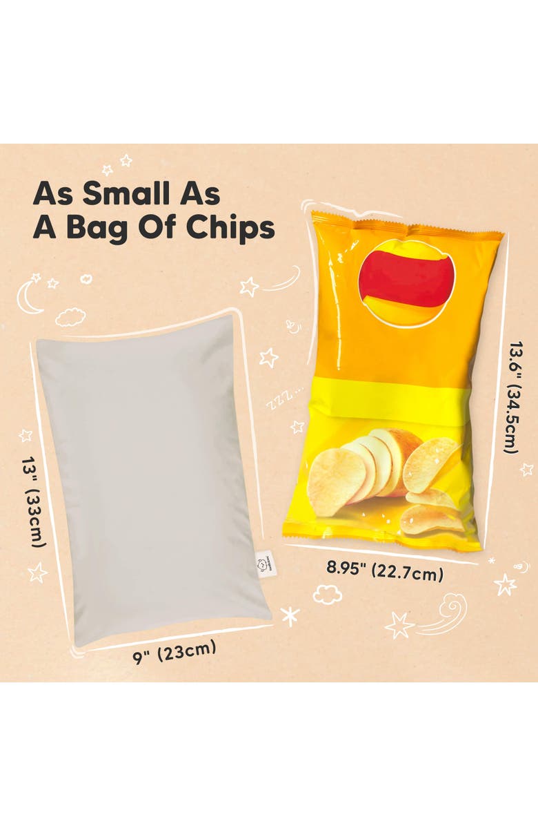 KeaBabies Mini Toddler Pillow With Pillowcase, Alternate, color, French Gray