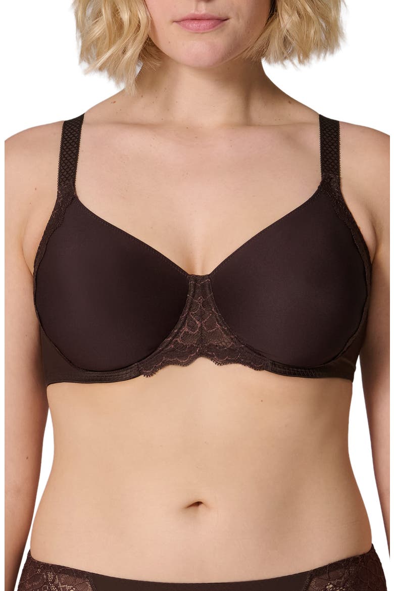 Caresse Underwire Minimizer Bra, Main, color, COCOA