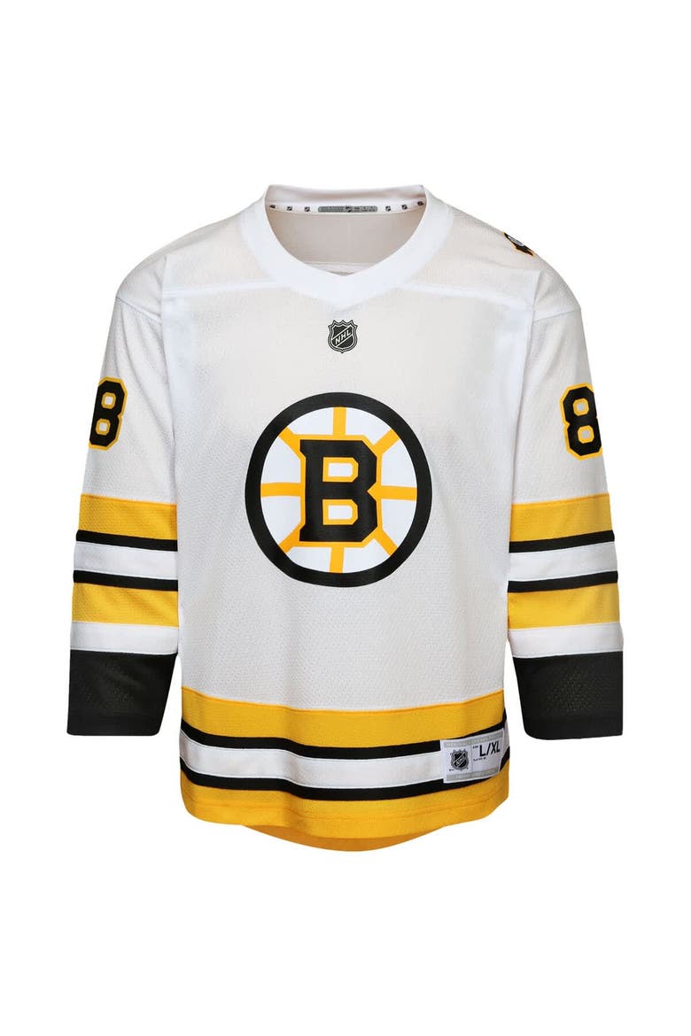 Youth David Pastrnak White Boston Bruins Home Replica Player Jersey, Alternate, color, White