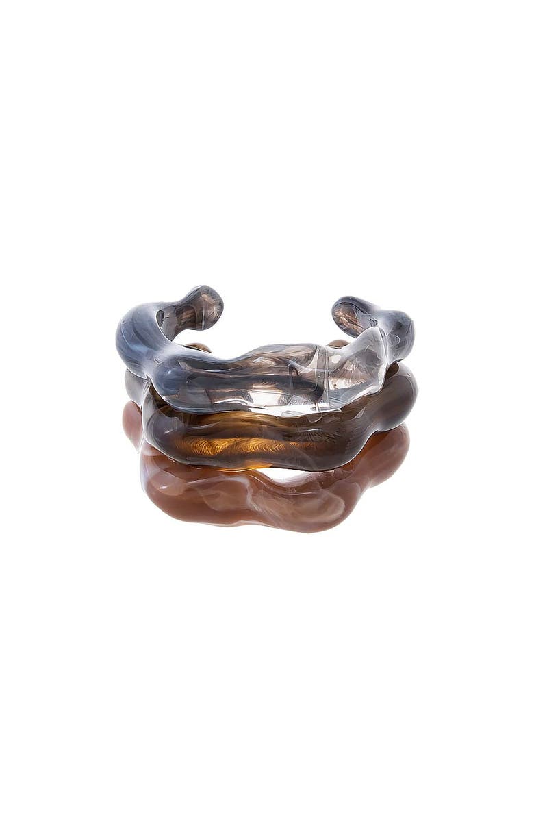 BY ADINA EDEN Smoky Wave Resin Bangle Set, Alternate, color, Multi-Color